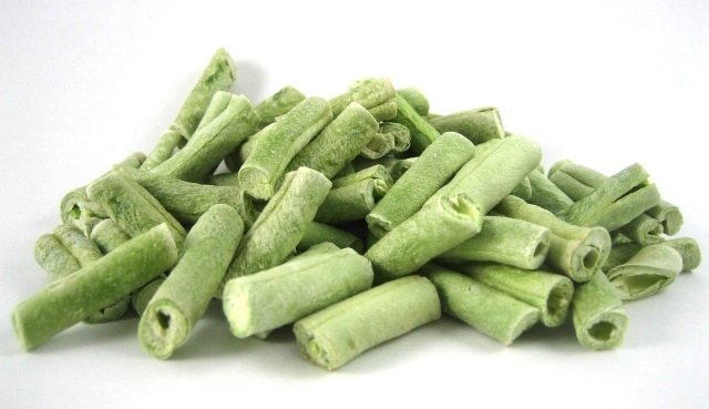 Freeze dried green beans